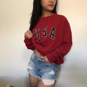 Erica USA Red Graphic Sweater